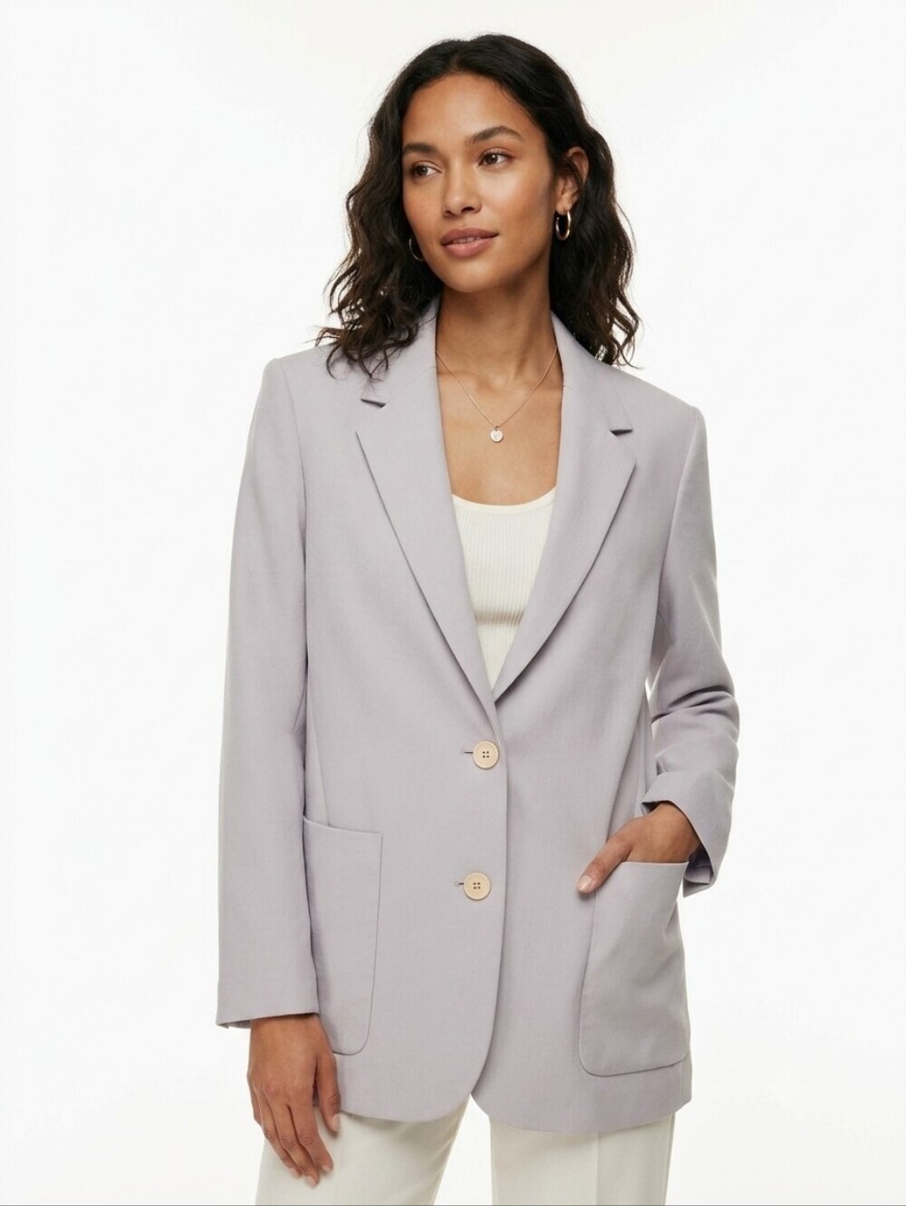 Wilfred Aritzia Mauve Lilac Single Breasted Blazer Jacket Sz Medium Professional